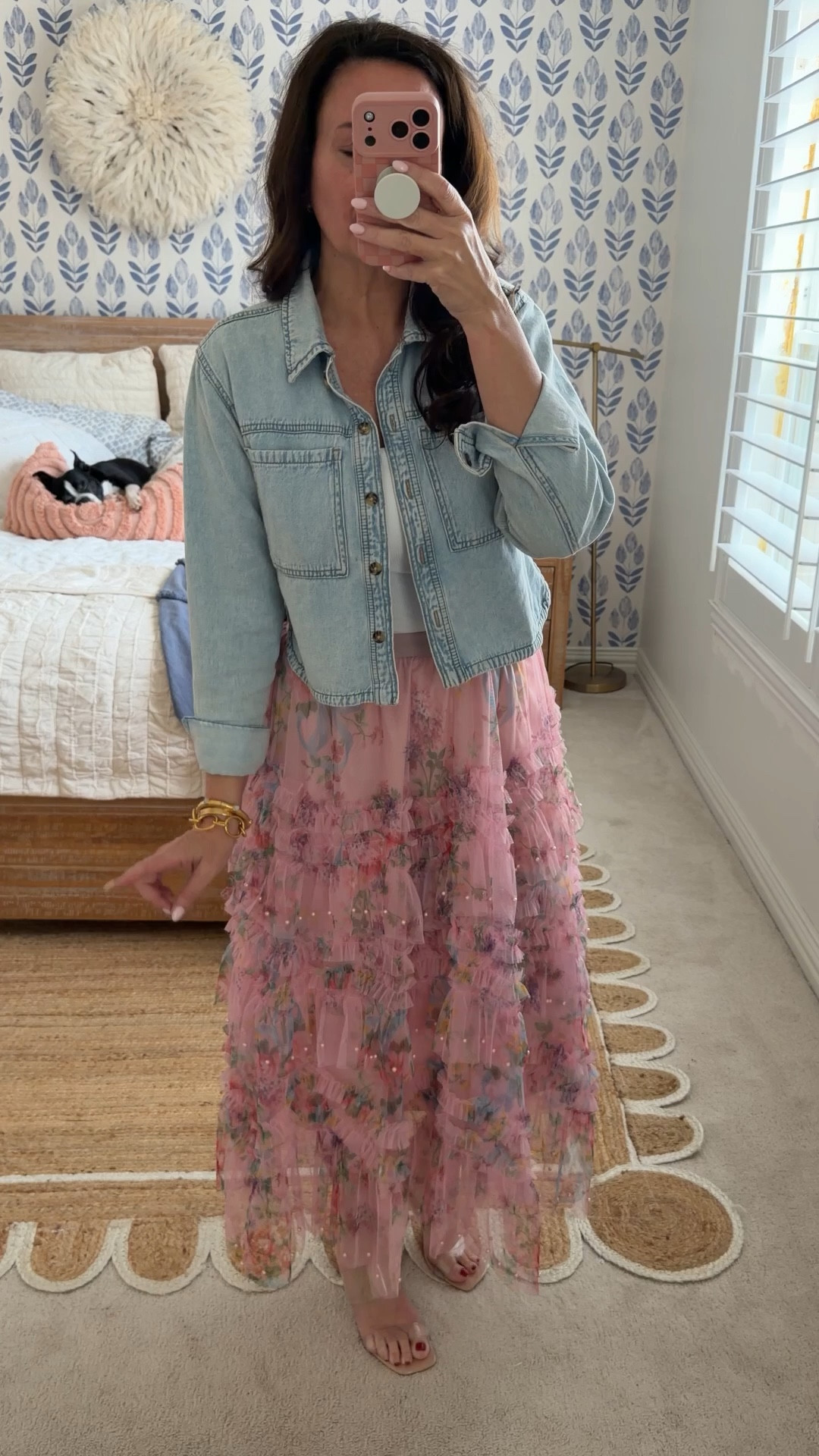 Wearing a medium in this tulle skirt! SO pretty with a denim or white top!
.


#LTKSeasonal #LTKOver40