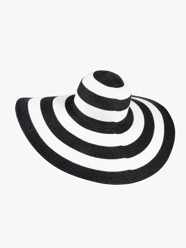 Two Tone Wide Brim Straw Hat | SHEIN