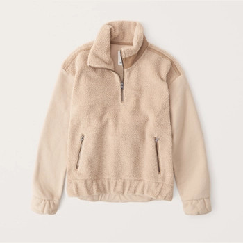Half-Zip Sherpa Sweatshirt | Abercrombie & Fitch (US)