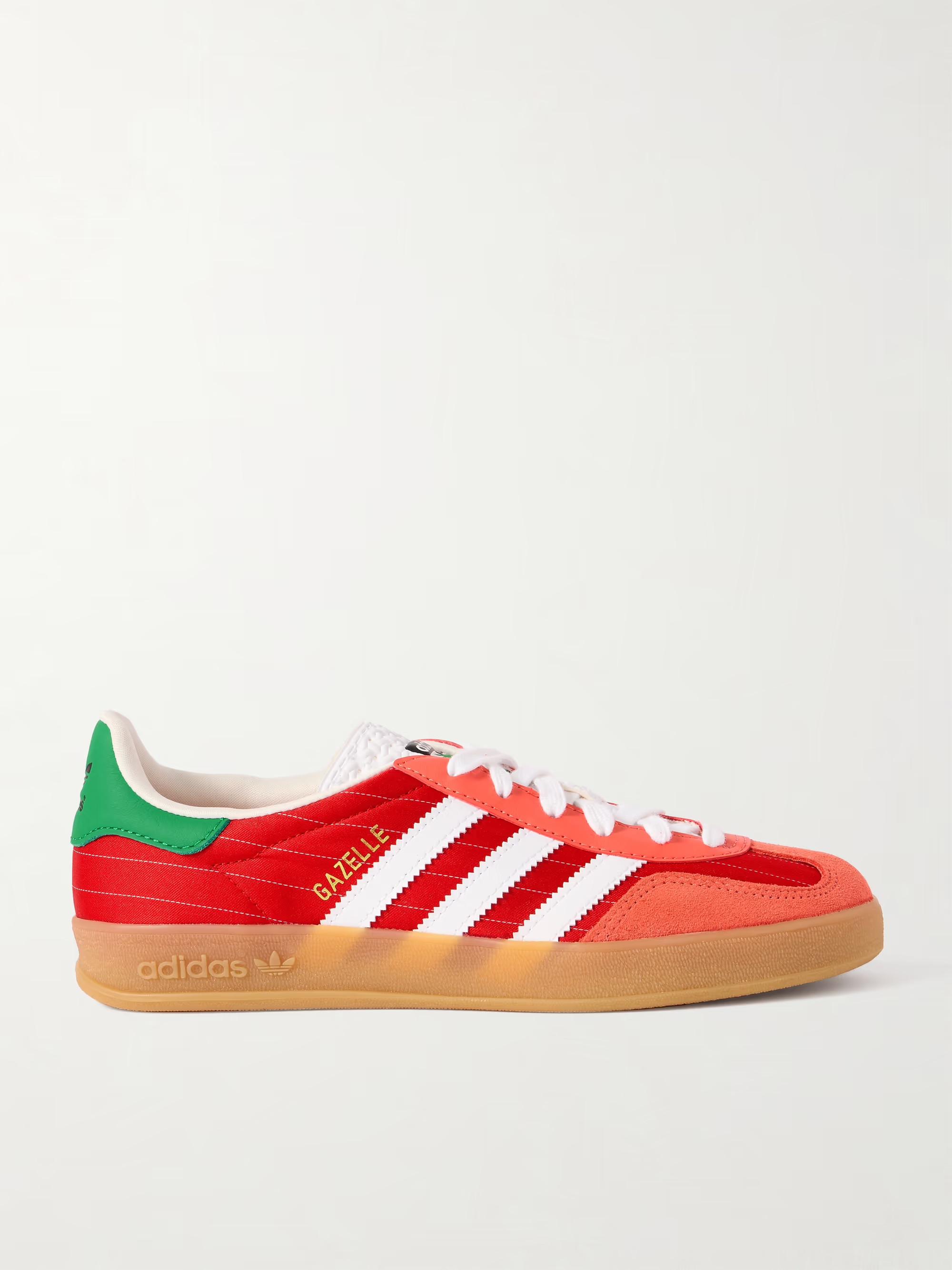 Gazelle Indoor leather-trimmed suede sneakers | NET-A-PORTER (US)