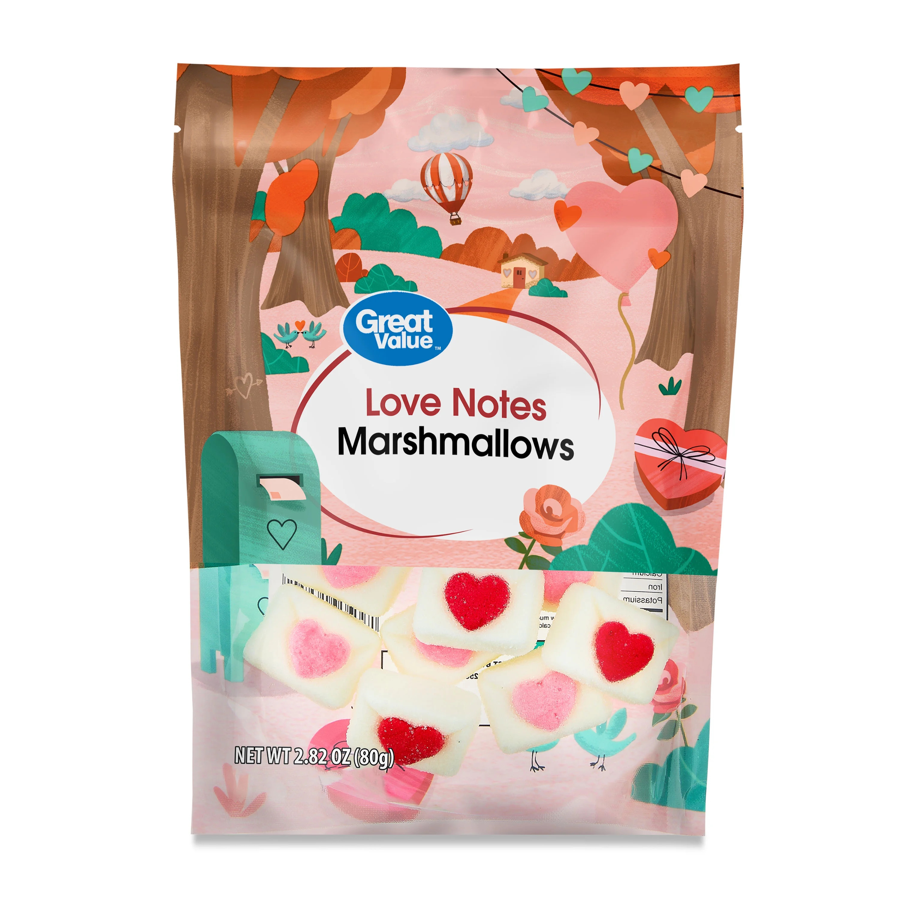 Great Value Red and Pink Love Notes Marshmallow Floaties, 2.82 oz | Walmart (US)