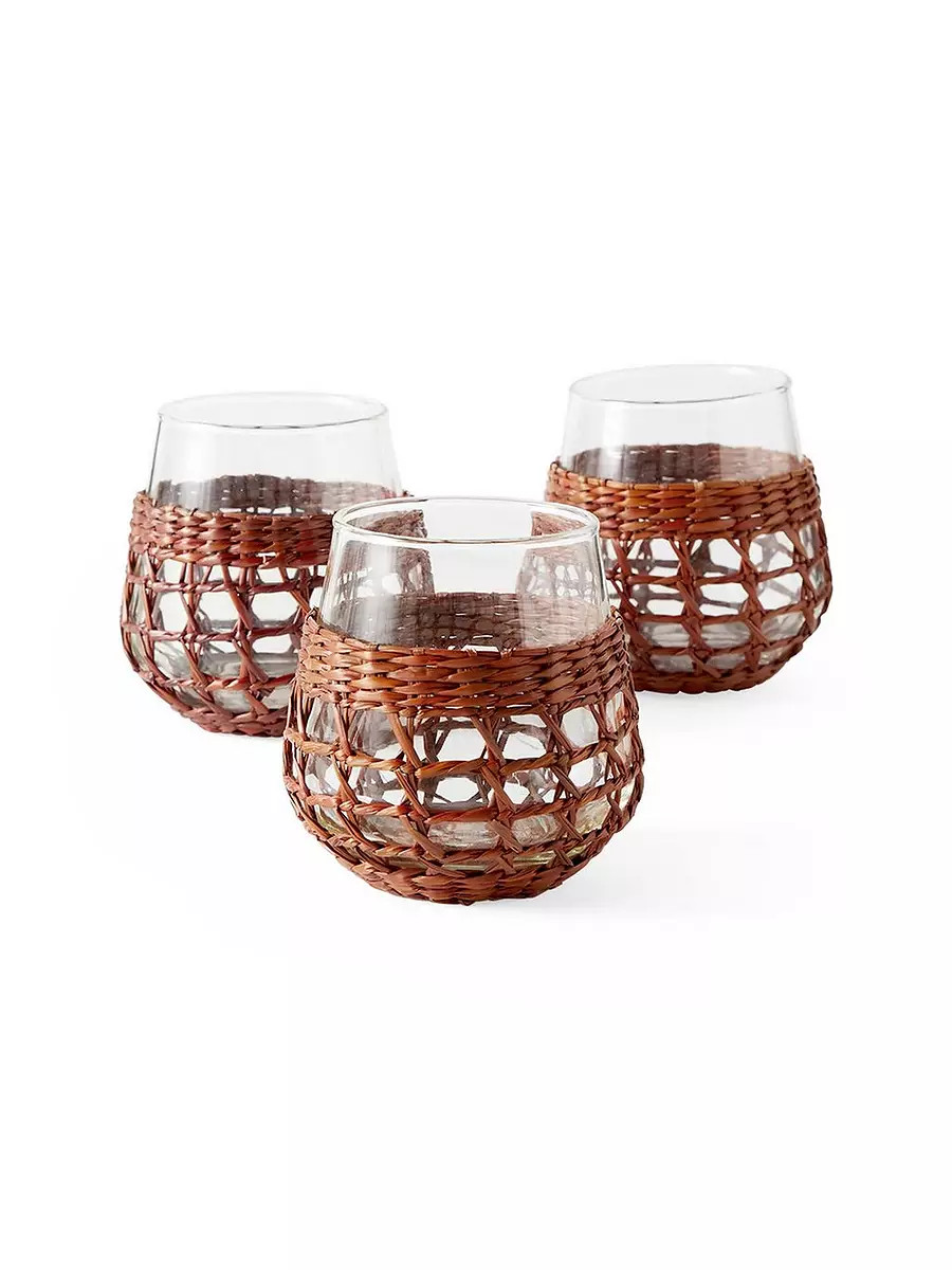 Cayman Seagrass Wine Glasses (Set of 4) | Serena and Lily