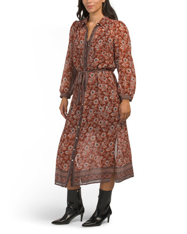 Long Sleeve Floral Maxi Dress | TJ Maxx