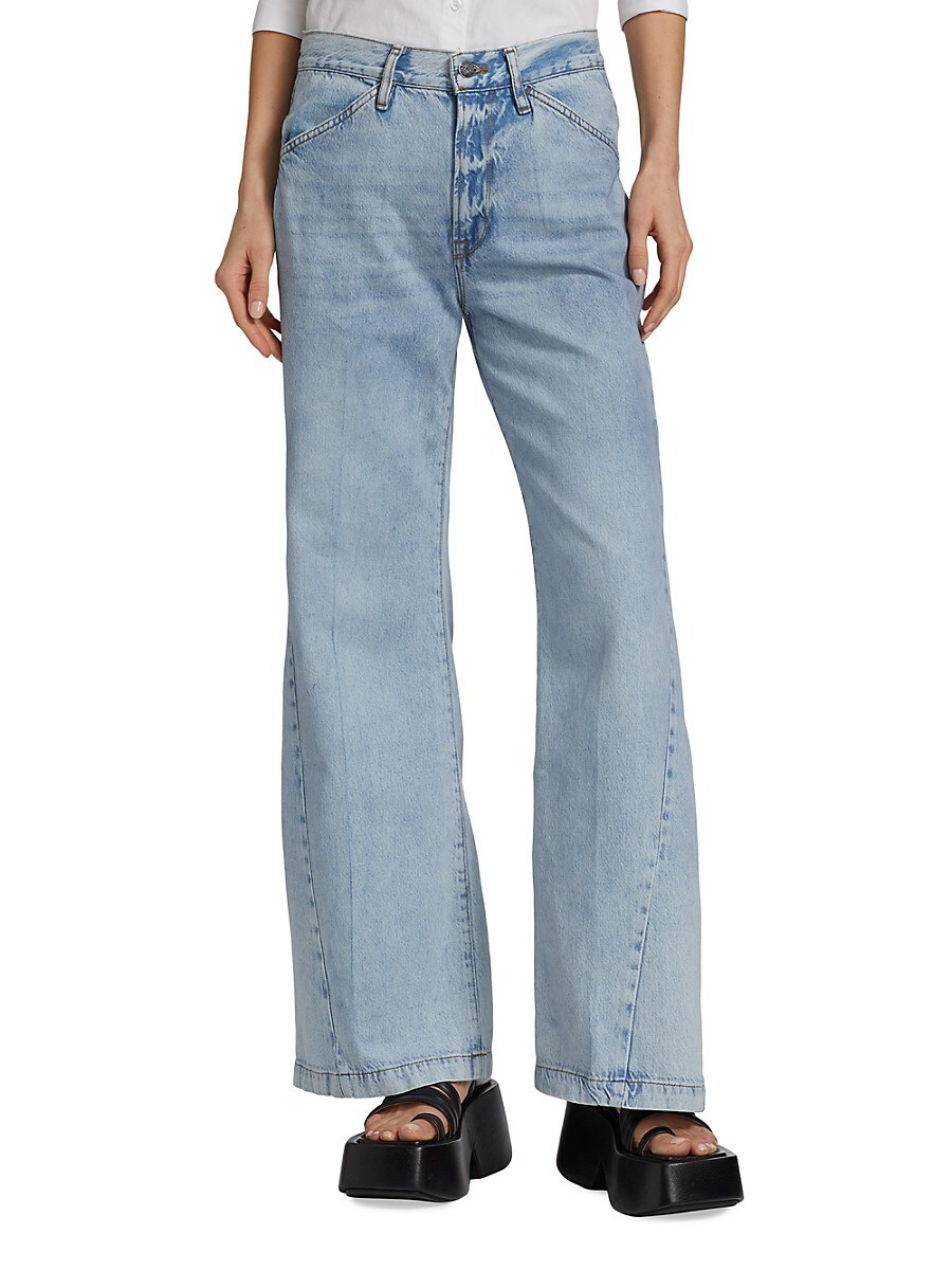 Frame Women's Le Baggy Palazzo Jeans - Natoma Clean Blue - Size 27 (4) | Saks Fifth Avenue OFF 5TH