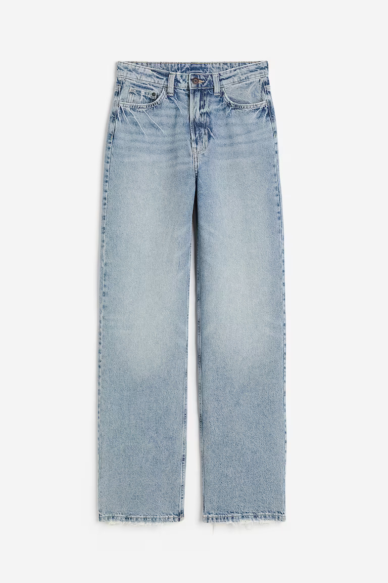 Wide Ultra High Jeans - Ultra high waist - Long - Denim blue - Ladies | H&M GB | H&M (UK, MY, IN, SG, PH, TW, HK)