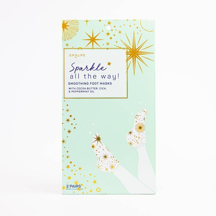 SpaLife Sparkle All The Way Smoothing Foot Mask - 1.78oz | Target