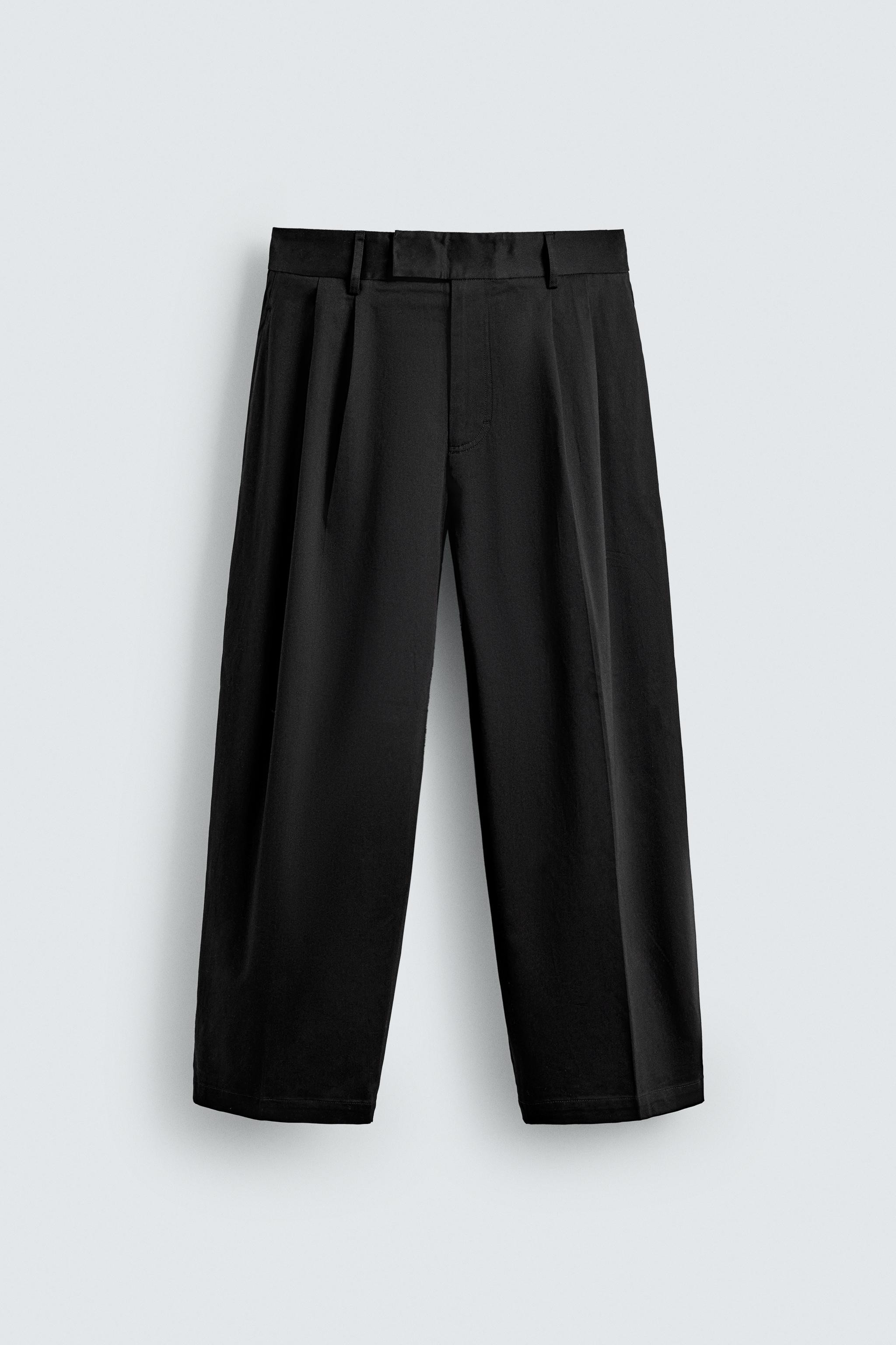 RELAXED FIT PLEATED PANTS | Zara US
