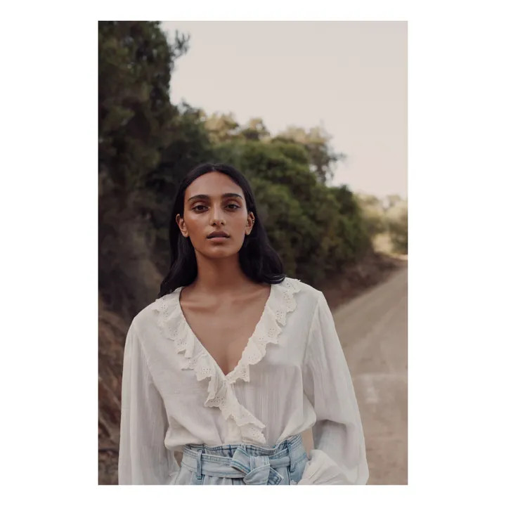 Blouse Gaze de Coton Bio Lorina | Ecru | Smallable