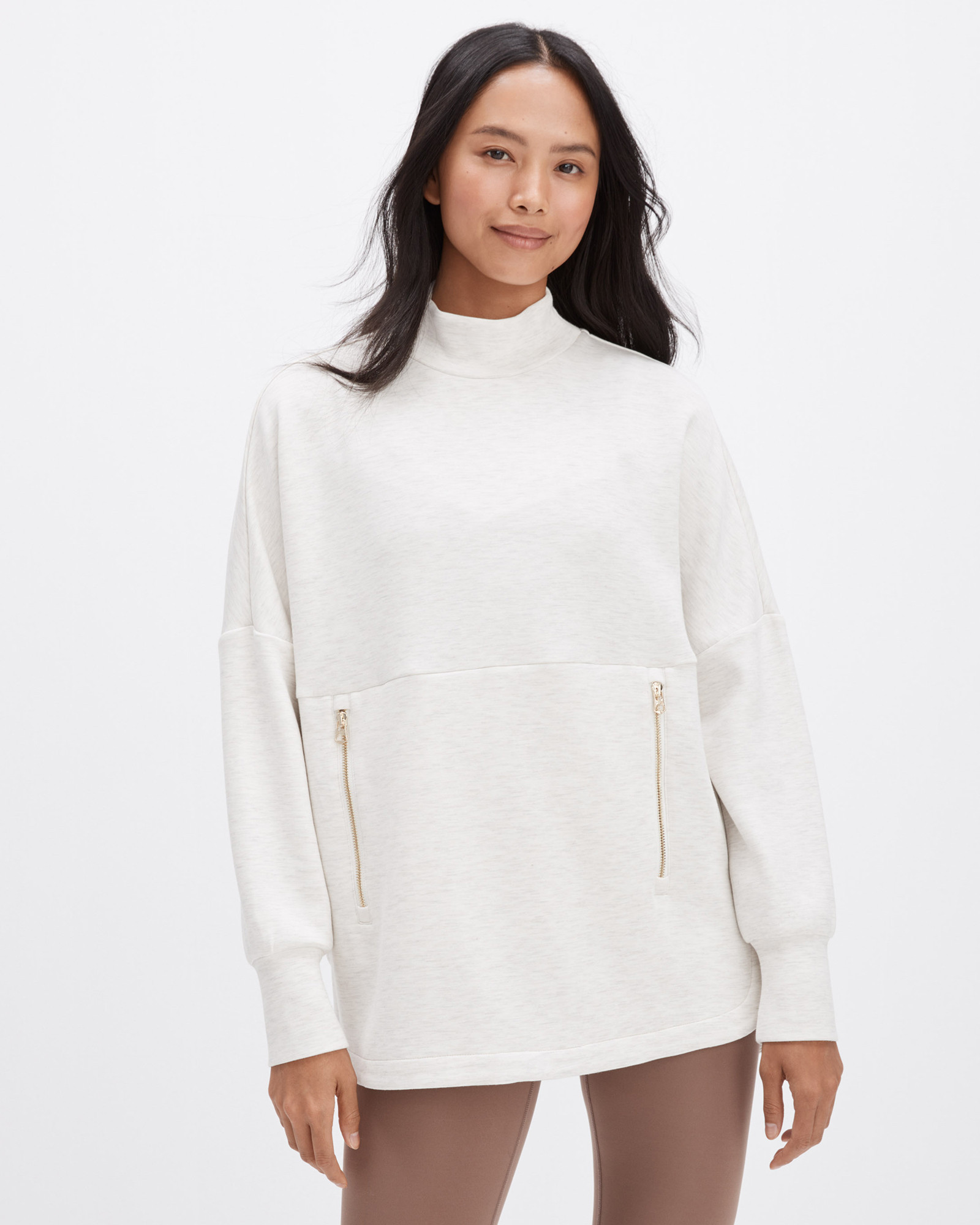 Varley Crewneck Sweatshirt | White Marl | Small | Haven Well Within