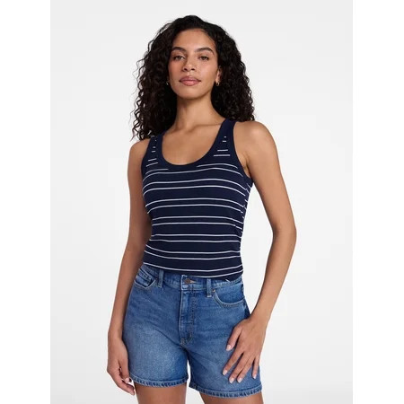 Time and Tru Women's Ribbed Tank Top, Sizes XS-XXXL | Walmart (US)