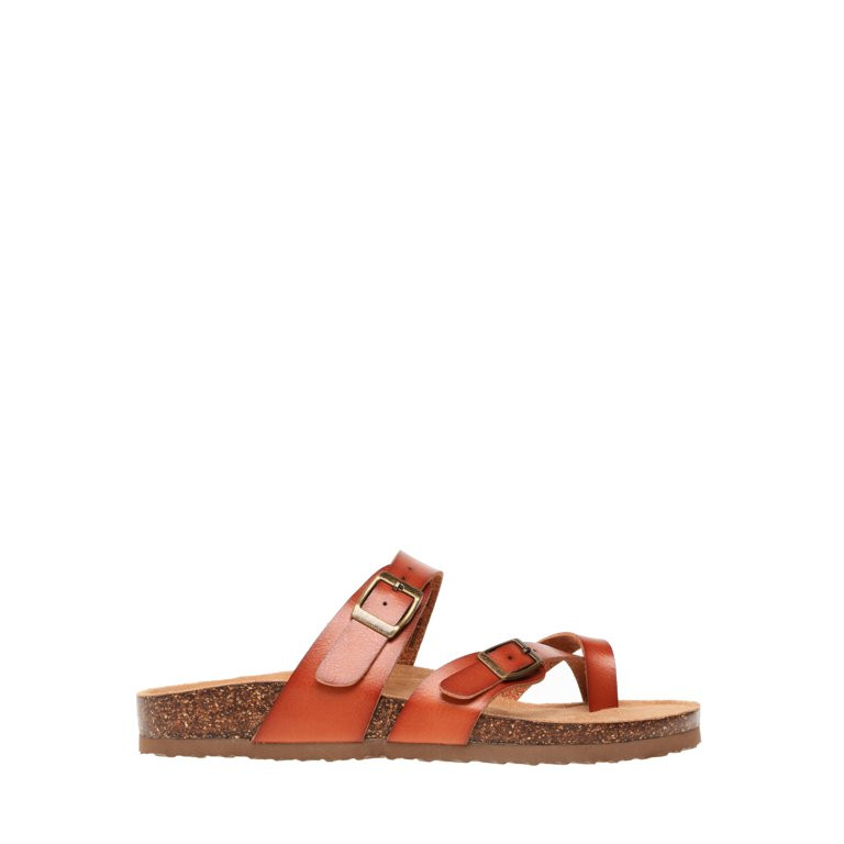 Time and Tru Women's Footbed Thong Slide Sandal, Wide Width Available | Walmart (US)