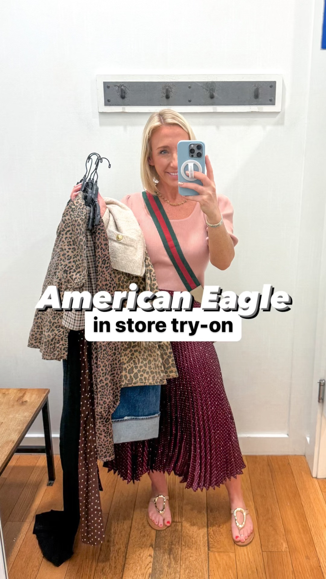 American Eagle in store try-on:
1. Bow sweater - size small. So soft!
2. Stovepiped cuffed jeans - size 0. Nice a stretchy too. These are regular length, I needed a size short.
3. Tie-front top - size small. Leopard print, but comes in a solid top. Ties can be worn to the front or back. Thin, but doesn’t bother me, bc I will wear a tank underneath anyway. 
4. Dreamy Drape Stretch Super High-Waisted Baggy Wide-Leg Jean - size 0, color: Dark Clouds. OMG, in love with these jeans! They are soft and stretchy and drapey and amazing! These are regular length, I needed a size short, but the shorts outing stock in my size, so I will just cut the bottoms. Bc I love them! 
5. Whoa so soft lady cardigan - size small. Very cute and super soft. Cropped fit. 
6. Dreamy Drape Stretch Super High-Waisted Baggy Wide-Leg Jean - size 0, color: Medium Bright Indigo. Ok, seriously?! These jeans are so comfortable and stretchy/drapey! These are regular length, But I ordered a size short.
7. Leopard stovepipe ankle jeans - size 2 (bc that’s what they had in store, but it fit tighter in the hips than the other styles).
8. Leopard smocked mini dress - size small. 
9. Tube top jumpsuit - size small. Straps are adjustable and removable. So. Dang. Comfy!I ordered this in the black and leopard 🤩

#LTKSeasonal #LTKVideo #LTKFallSale