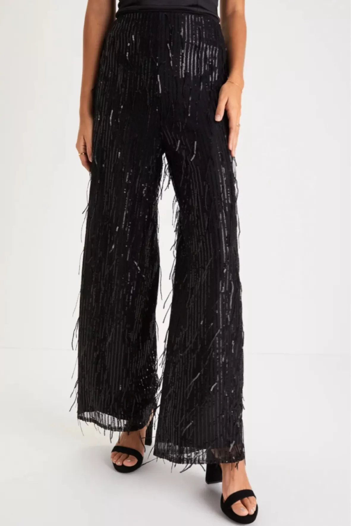 Black Sequin High Rise Wide Leg … curated on LTK