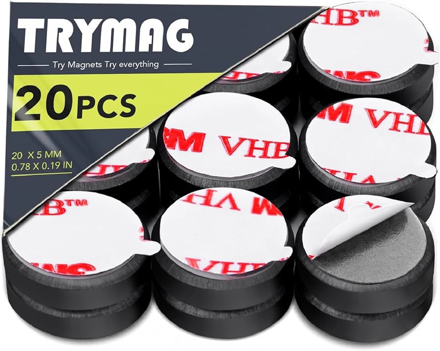Magnets for Crafts with Adhesive Backing, TRYMAG Small Ceramic Crafts Magnets Round Disc Magnets,... | Amazon (US)