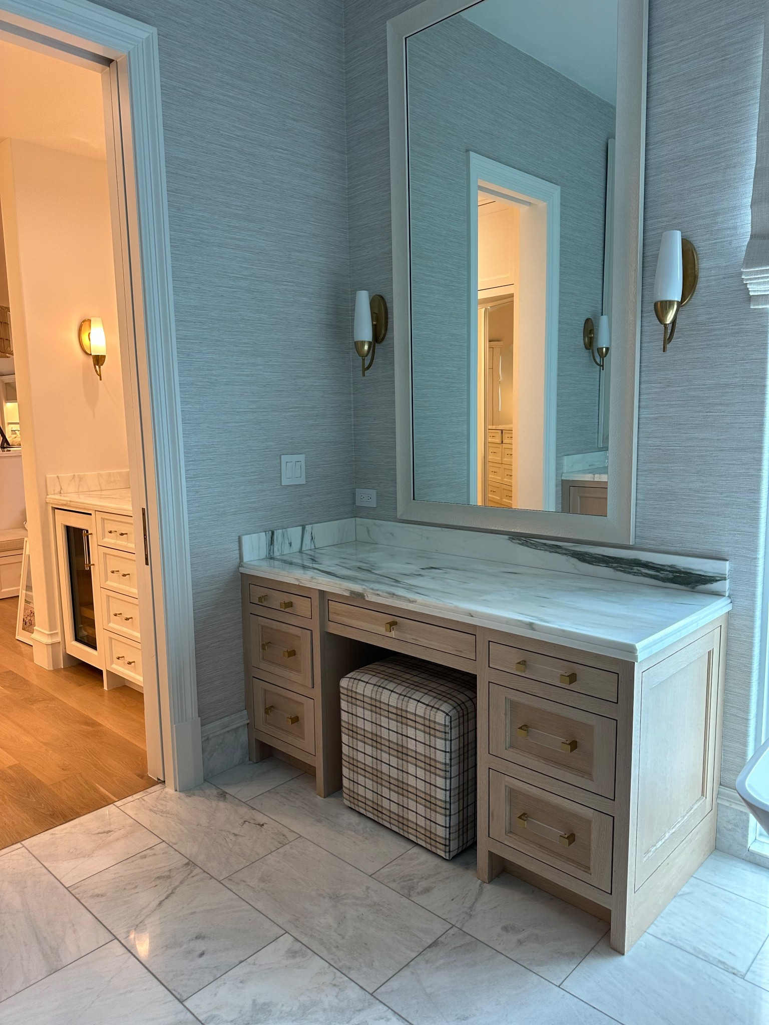 Obsessed with my little vanity stool from target X studio McGee! Could also be used as an ottoman of course! 

#LTKHome #LTKBeauty