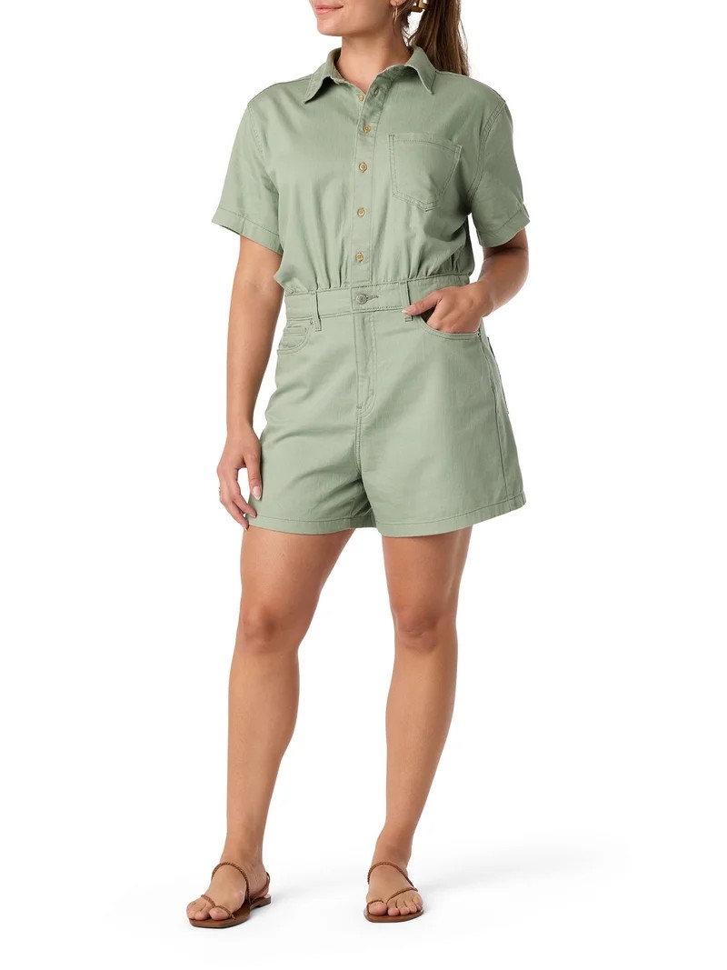Levi Strauss Signature Women's Vintage Summer Romper, Sizes XS-XXL | Walmart (US)