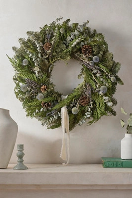 Fresh Evergreen, Lavender + Eucalyptus Wreath | Anthropologie (US)