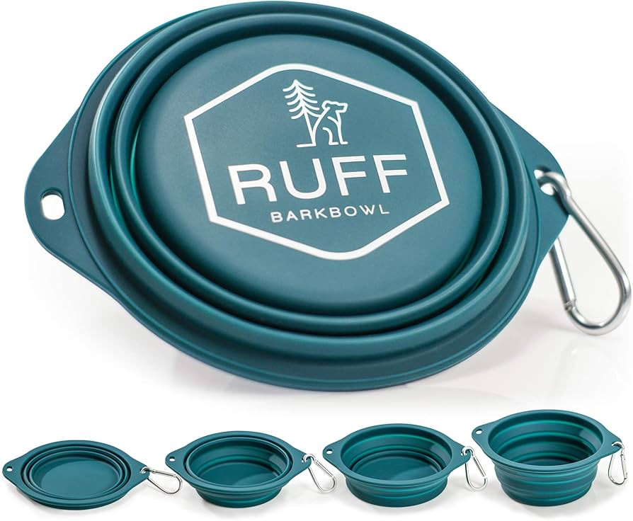 Ruff Products BarkBowl (800ml) - Collapsible Dog Bowl (Dark Teal) Premium Quality, Platinum-Cured... | Amazon (US)