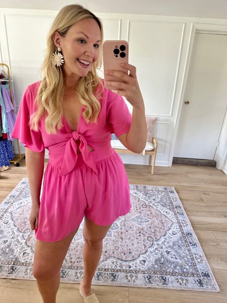 Wearing a large! Cute romper for a day date, date night, summer country concert outfit! Vacation 

#LTKmidsize #LTKstyletip #LTKFestival