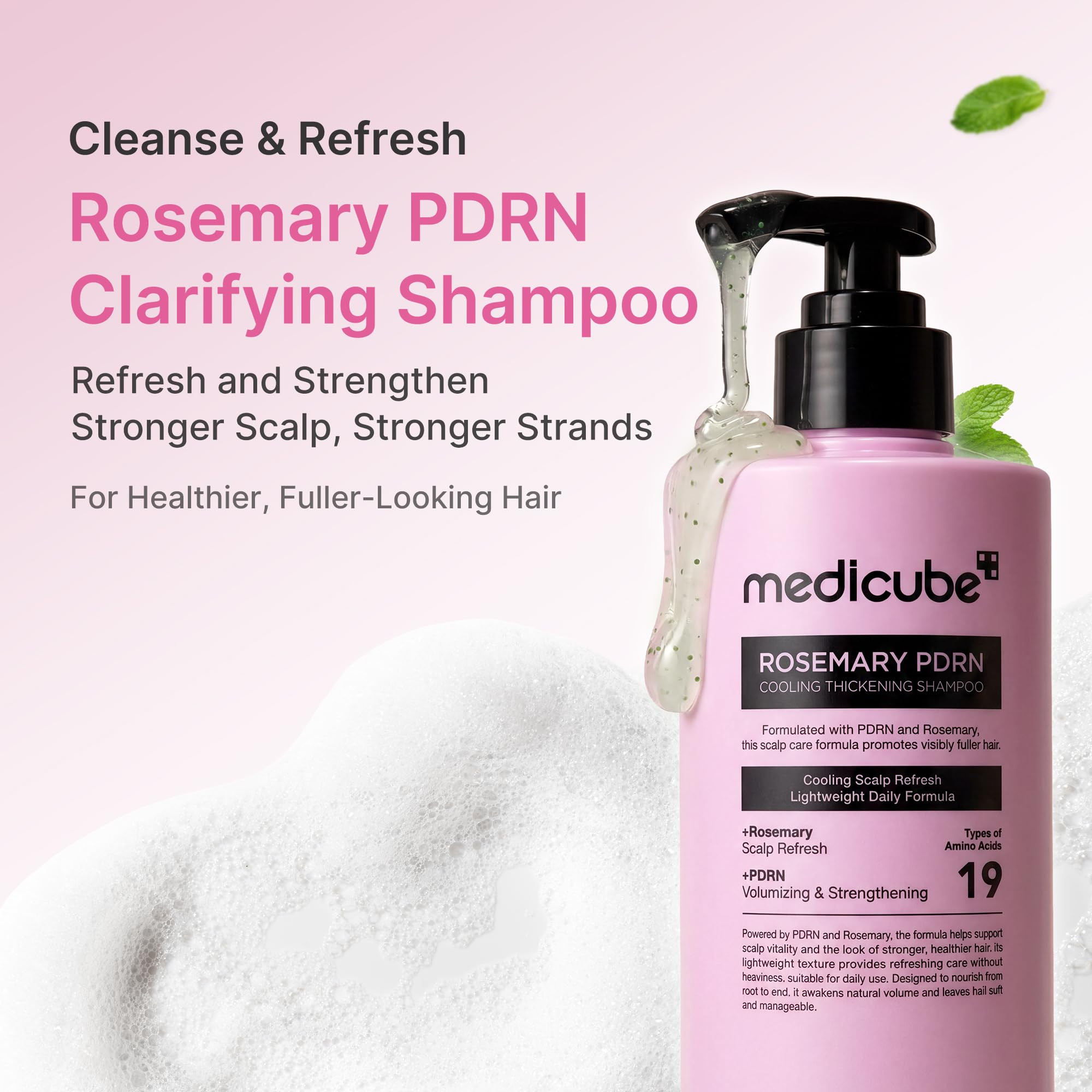medicube Rosemary PDRN Clarifying Shampoo | Refreshing, Nourishing Care for Fine, Weak-Looking Ha... | Amazon (US)