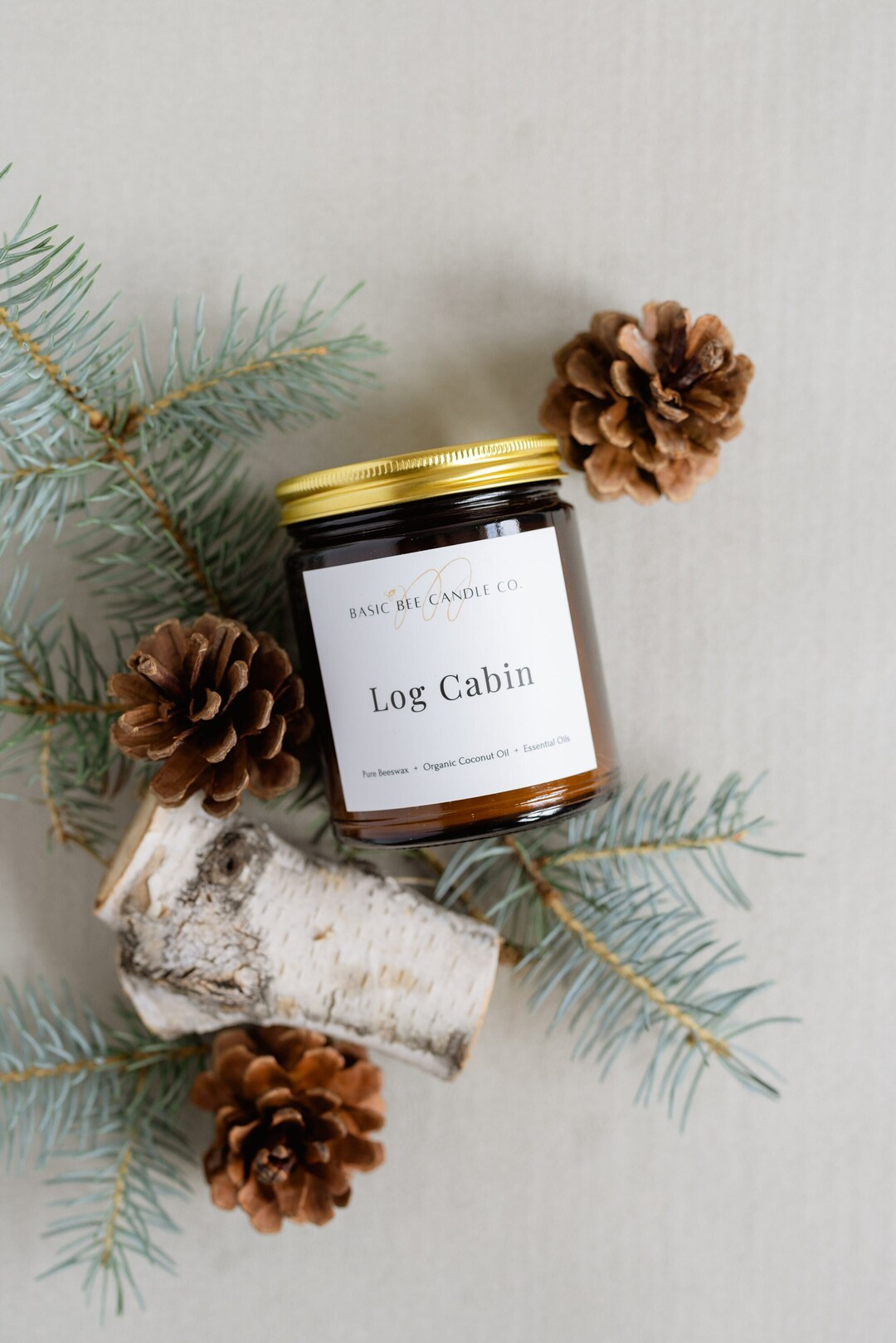 Log Cabin Beeswax Candle - Etsy | Etsy (US)