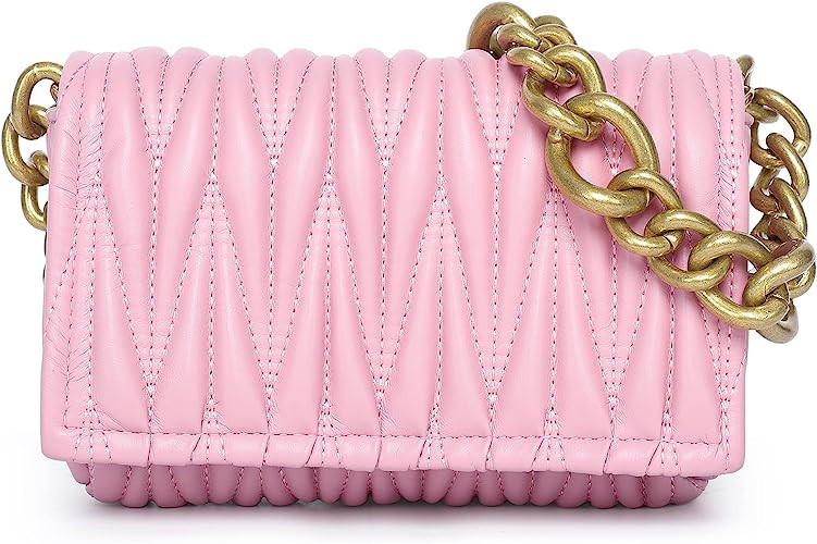 Montana West Valentines Day Gifts for Her Quilted Purse for Women Chunky Chain Purses and Handbag... | Amazon (US)