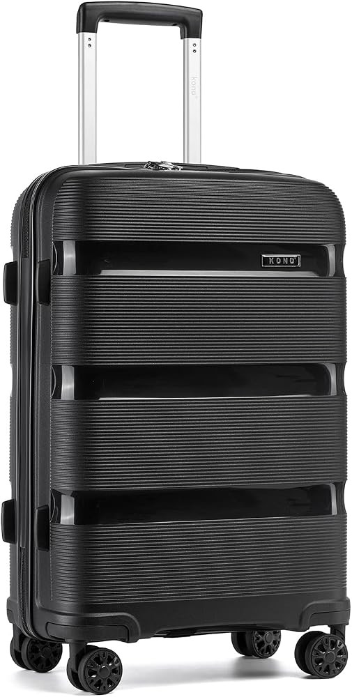 Amazon.com | Kono Carry On Luggage Hard Shell Travel Trolley 4 Spinner Wheels Lightweight Polypro... | Amazon (US)