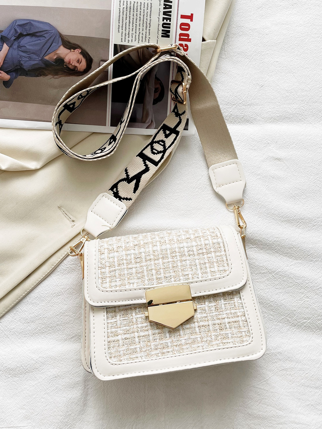 Plaid Flap Crossbody Bag | SHEIN