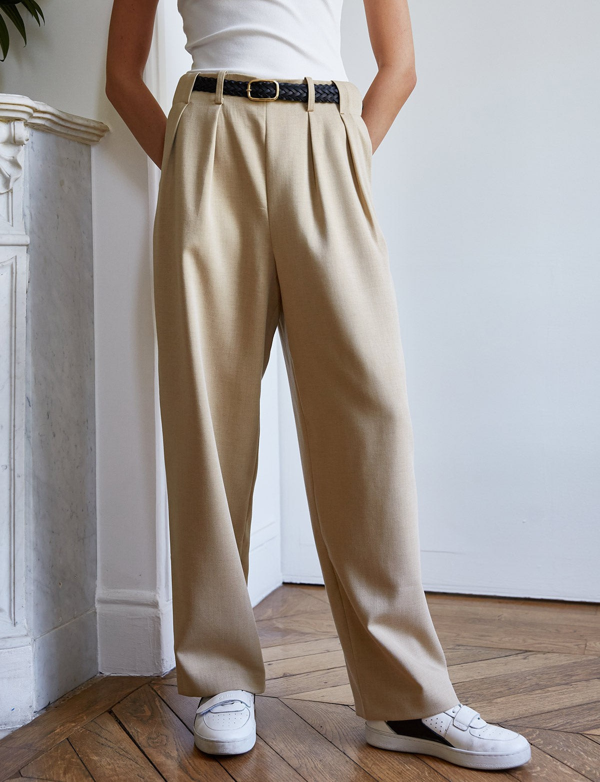 Mory Pleated Wide Leg Pants | Pixie Market