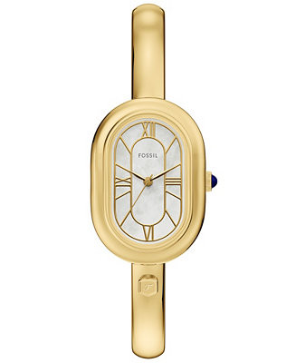Fossil Women's Sloan Three-Hand Gold-Tone Stainless Steel Bangle Watch, 25mm - Macy's | Macy's