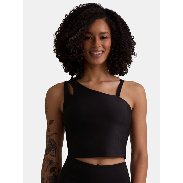 Avia Women's Shine Asymmetrical Bra Tank, Sizes XS-XXXL - Walmart.com | Walmart (US)