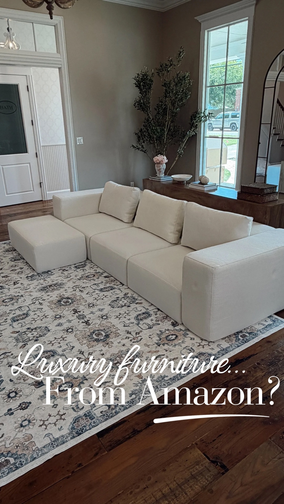 SAVE this one because nobody is going to believe this couch came from Amazon. 🤍

I wanted that oversized, designer look without the designer price tag, and this one completely exceeded my expectations. The fabric, the shape, the comfort… she looks expensive.

And yes, I put it together myself. 😂

If you’ve been dreaming of a luxury-looking living room without the luxury markup, this might be your sign.

#AmazonHome #AmazonFinds #HomeDecor #InteriorStyle #LivingRoomInspo