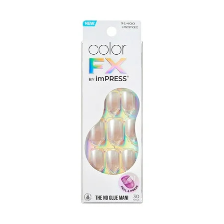 KISS imPRESS Color FX Short Square Oval Press-on Nails Pink 30 Pieces | Walmart (US)