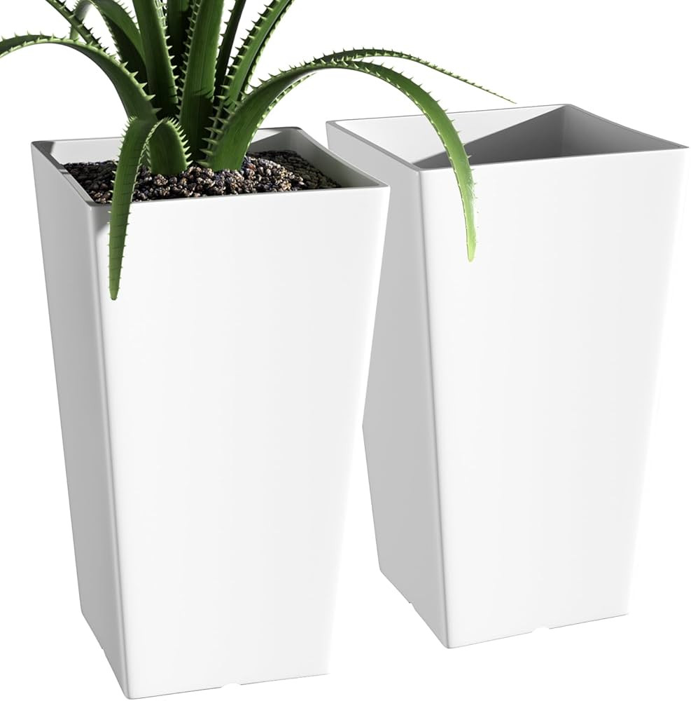 Large Planters for Outdoor Plants Flower Pots Set of 2,Tall Planters for Outdoor Plants,21 inch O... | Amazon (CA)