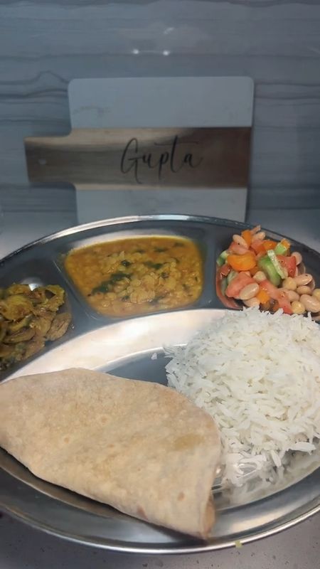 lunch for my husband
Indian vegetarian thali 

#LTKVideo #LTKHome