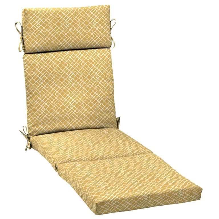 Mainstays 72" x 21" Yellow Geo Rectangle Chaise Lounge Cushion, 1 Piece | Walmart (US)