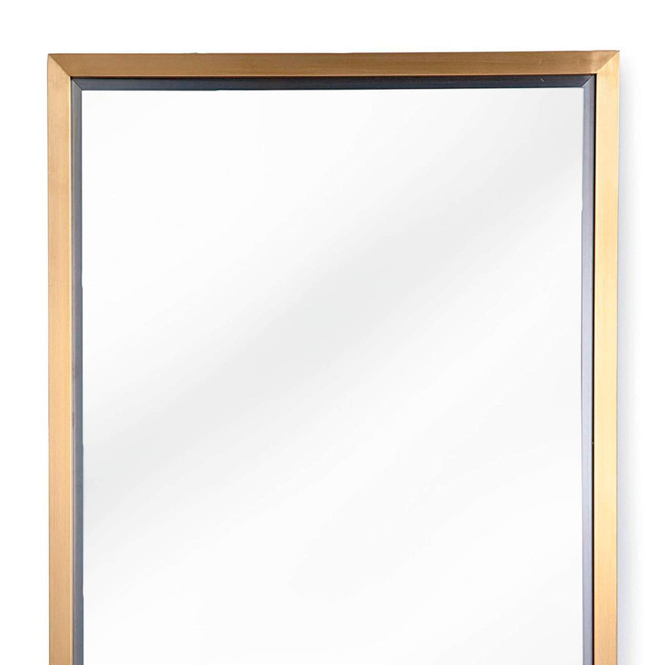 Classics Natural Brass 24" x 48" Wall Mirror | LampsPlus.com
