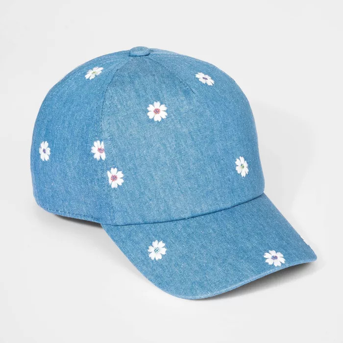 Girls' Denim Baseball Hat - Cat & Jack™ One Size | Target