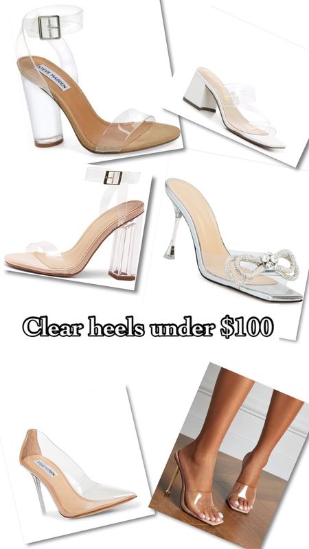 Clear heels can work with any outfit thanks to their neutral nature. Check these options out, with most being under $50

#LTKstyletip #LTKshoecrush #LTKunder100