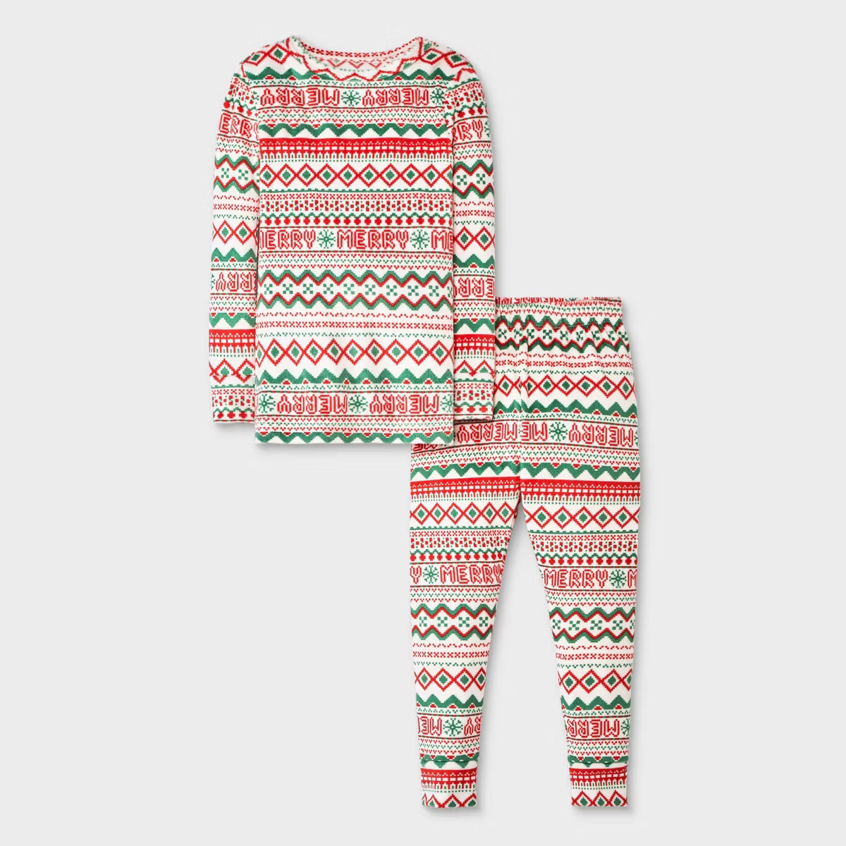 Toddler Boys' 2pc Fair Isle Snuggly Soft Pajama Set - Cat & Jack™ Cream | Target