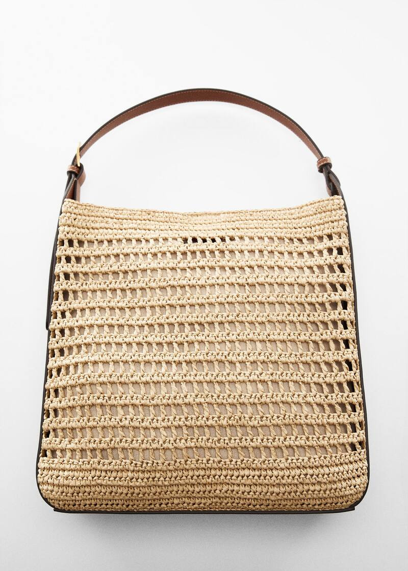 Natural fiber sack bag -  Women | Mango USA | MANGO (US)