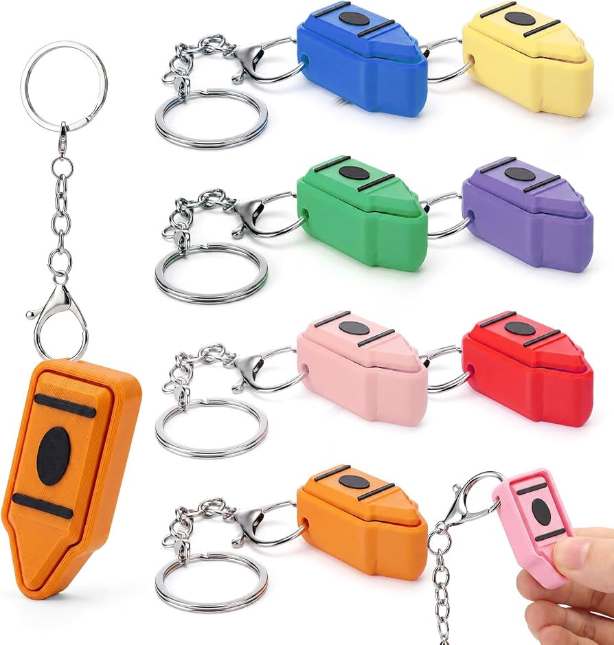 Kenning 12 Pcs Silent Crayon Clicker Fidget Keychains Bulk 3D Printed Quiet Sensory Clicker Fidge... | Amazon (US)