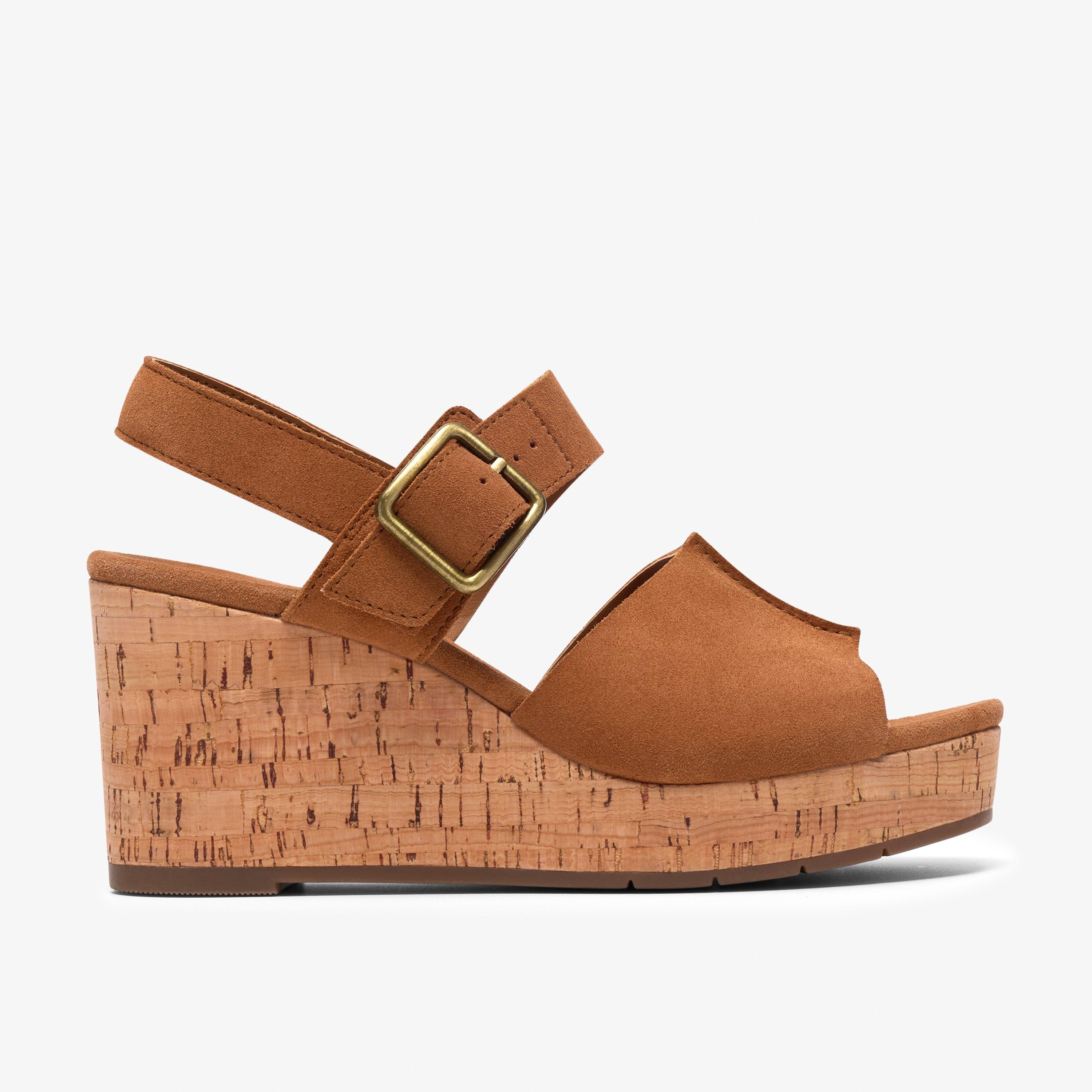 Womens Sabina Dream Tan Suede Wedges | Clarks | Clarks (US)