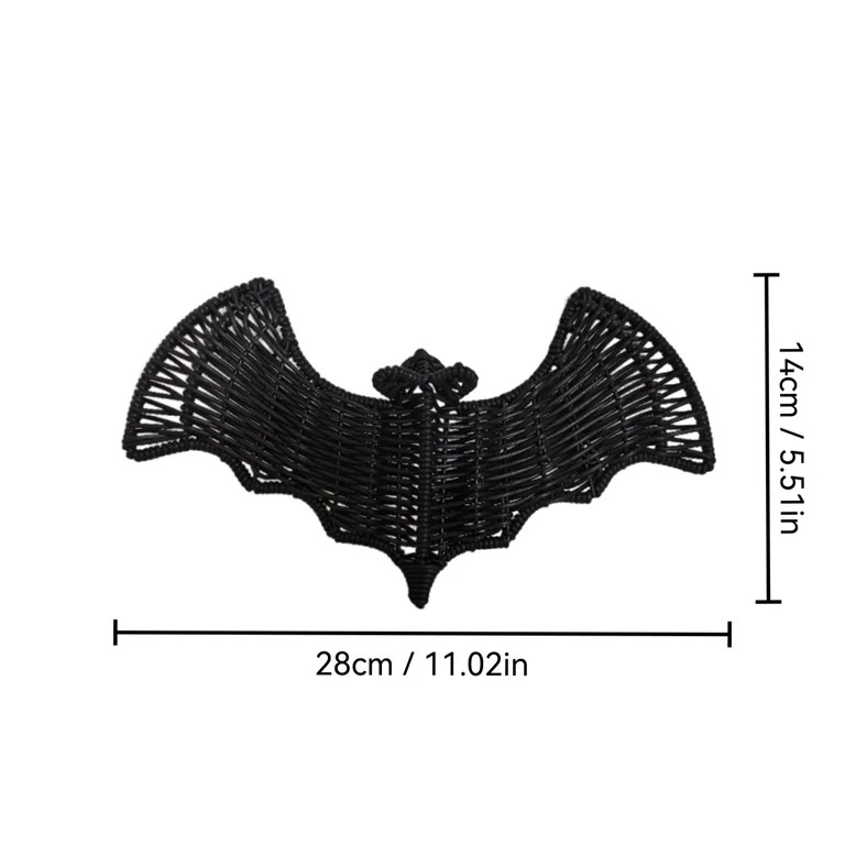 Black Woven Bamboo Bat Wall Art Decor, Halloween Festive Hanging Ornament, Spooky Holiday Wall De... | Walmart (US)