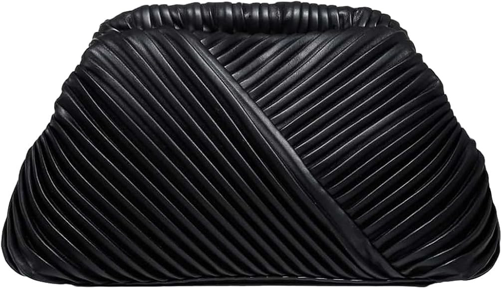 Verdusa Women's Ruched Clutch Handbags PU Leather Evening Bag Mini Purse | Amazon (US)