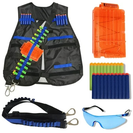 FullyLoaded Tactical Vest for kids for Nerf Guns N -Strike Elite Series. Nerf Accessories Kit - Dart | Walmart (US)