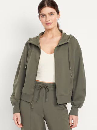 Dynamic Fleece Oversized Full-Zip Hoodie Sweatshirt | Old Navy (US)