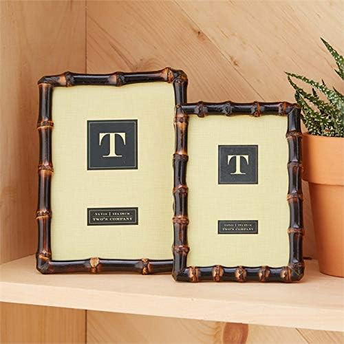 Twos Company Set of 2 Bamboo 4" x 6" & 5"x7" Photo Frames | Amazon (US)