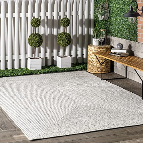 nuLOOM Lefebvre Braided Indoor/Outdoor Rug, 6' x 9', Ivory | Amazon (US)