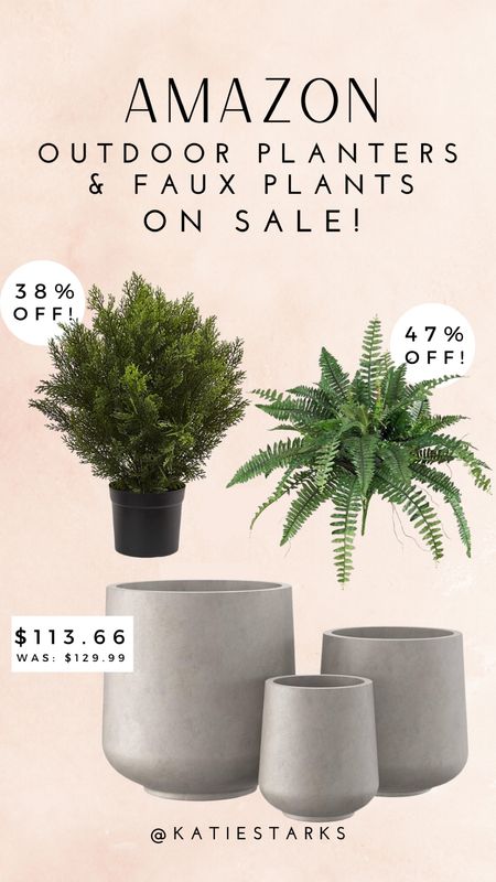 Outdoor planters and UV-protected outdoor plants are on sale! All highly rated and priced great!

#LTKhome #LTKSeasonal #LTKsalealert